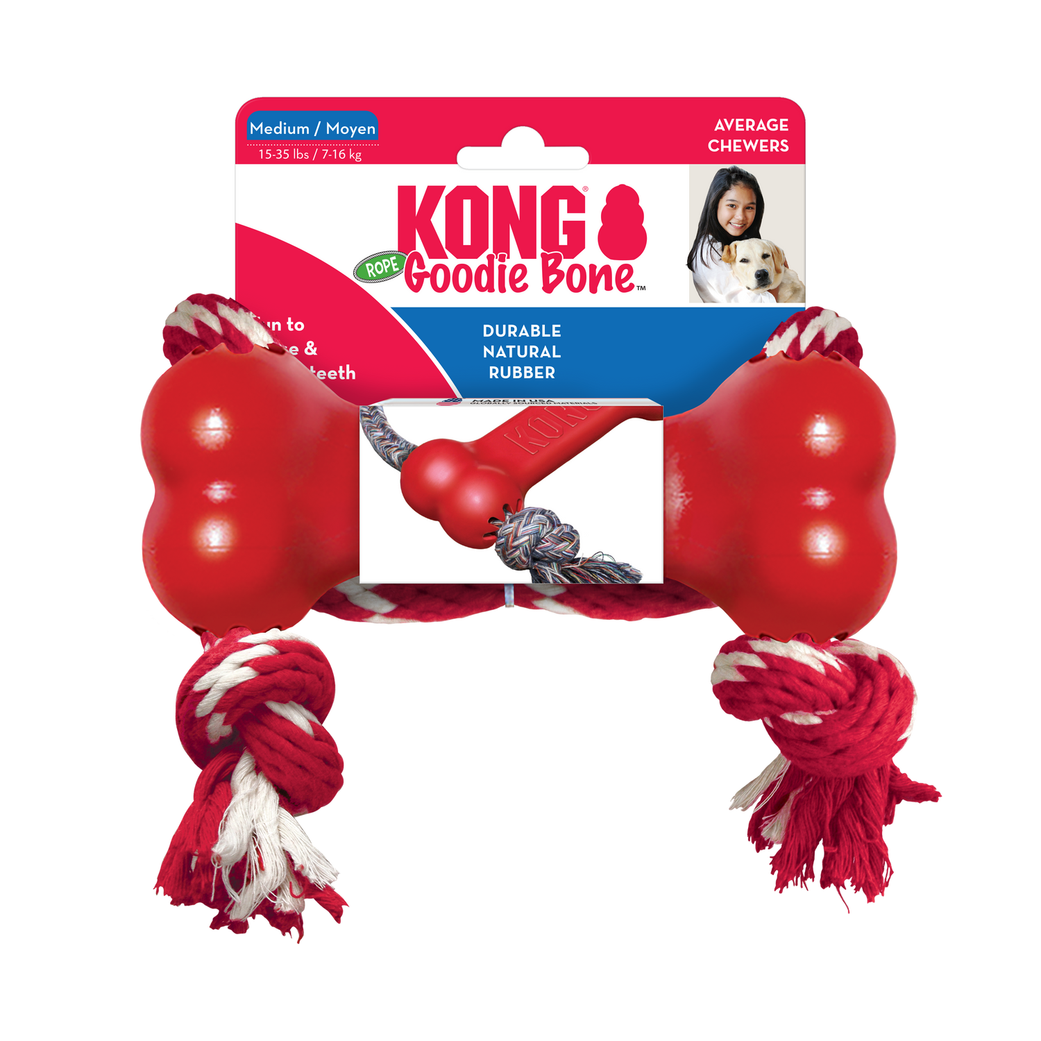 KONG Goodie Bone With Rope #size_m