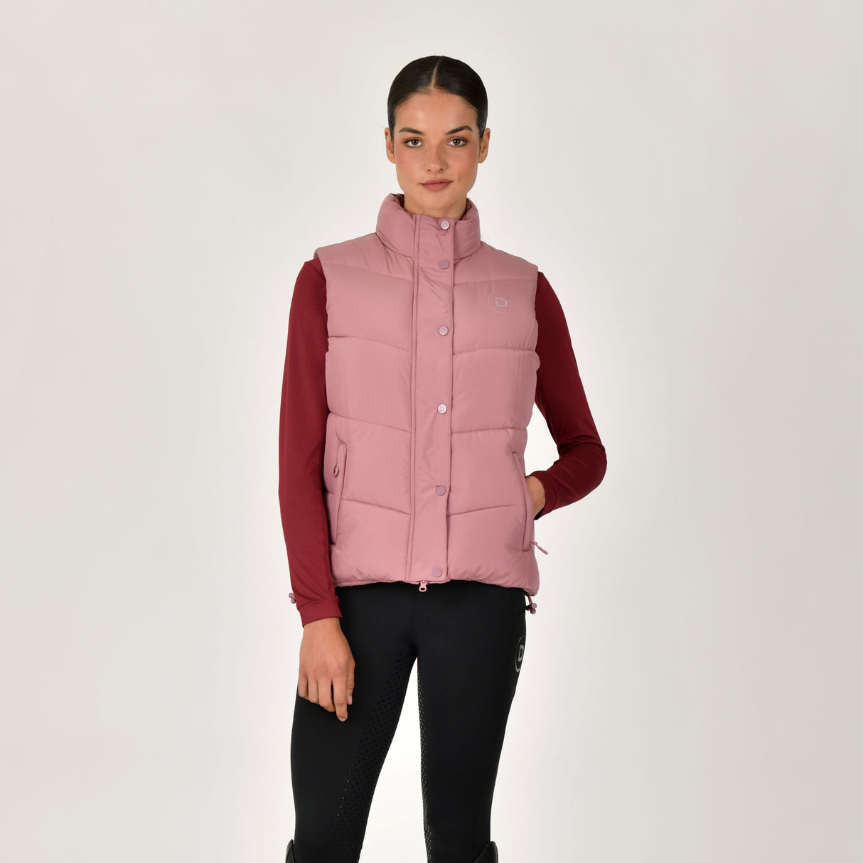 Dublin Ladies Puffer Body Warmer #colour_dusty-rose