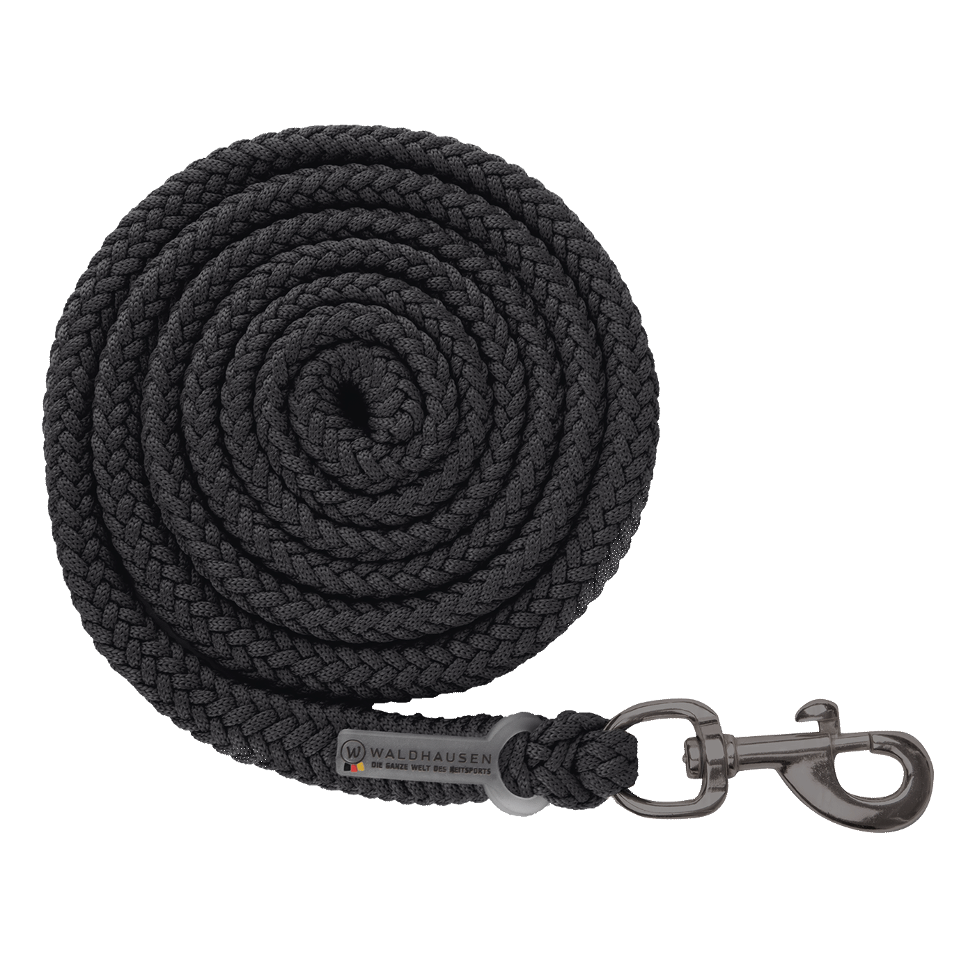 Waldhausen Modern Rose Lead Rope Carabiner Hook #colour_black