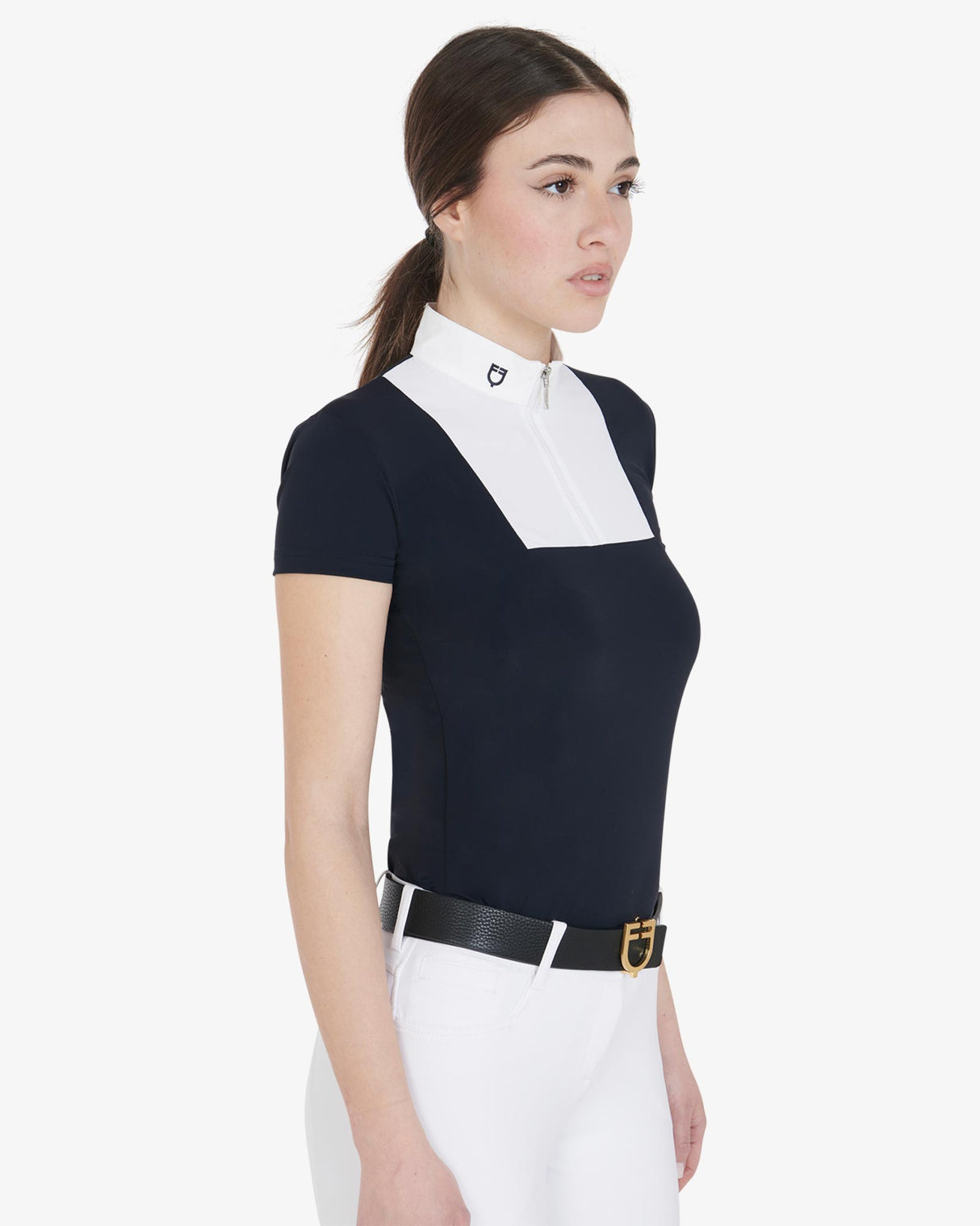 Equestro Women's Short-Sleeved Slim Fit Competition Polo Shirt