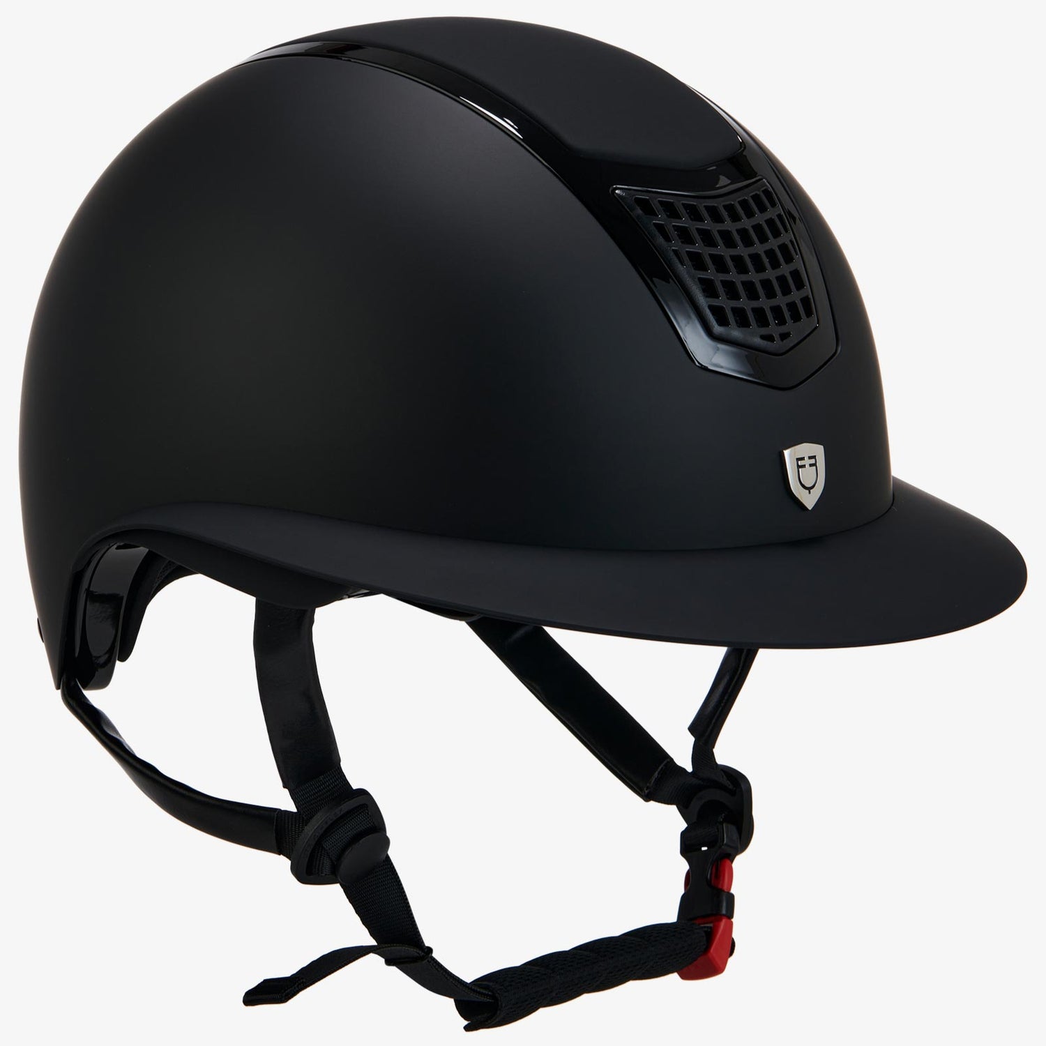 Equestro Ultra-Light Helmet In Resistant Matte Plastic #colour_black