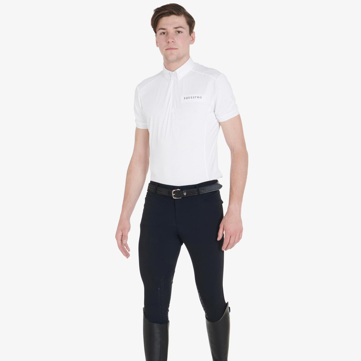 Equestro Men's Latest Generation Summer Breeches #colour_black
