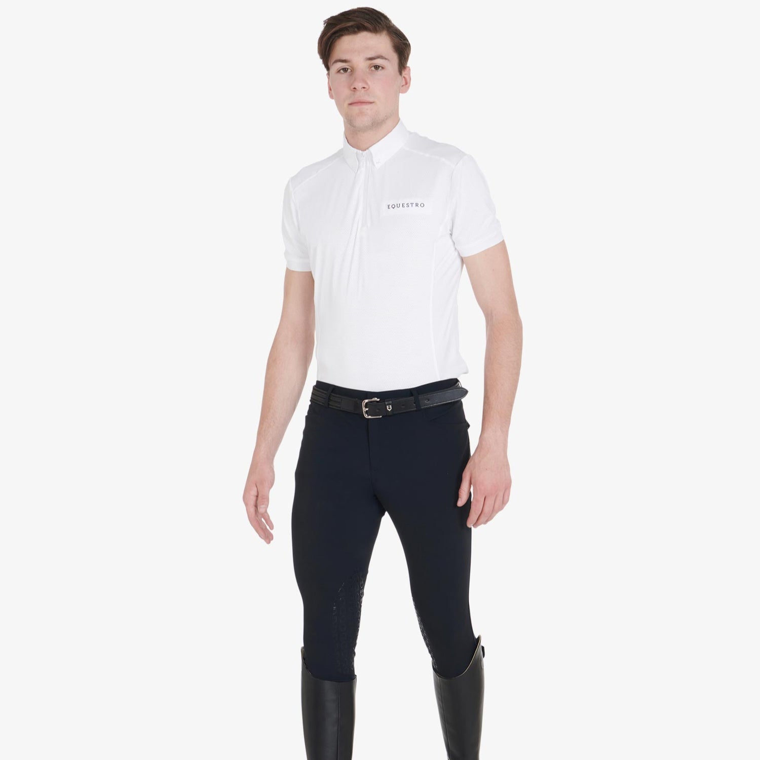 Equestro Men's Latest Generation Summer Breeches #colour_black