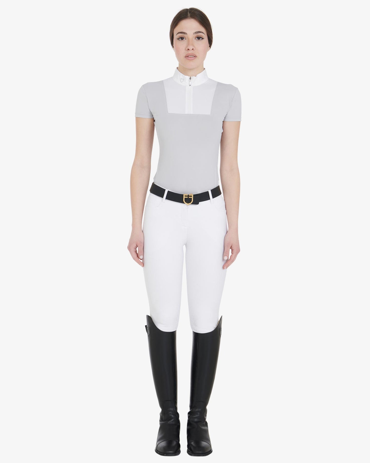 Equestro Women's Short-Sleeved Slim Fit Competition Polo Shirt