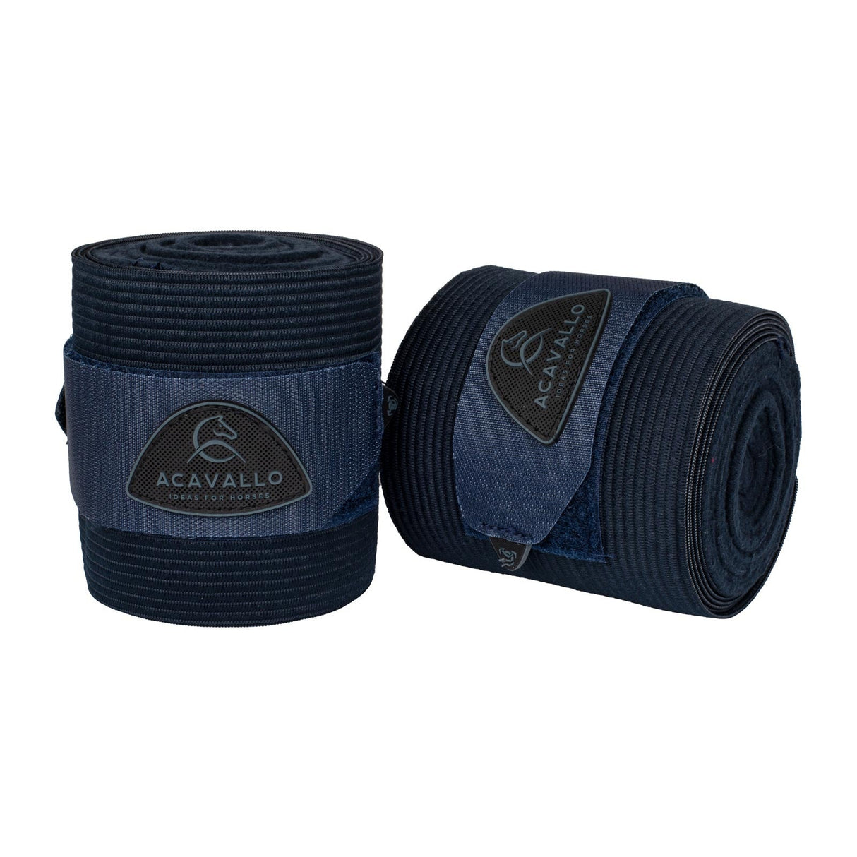 Acavallo Elasticated Exercise Bandages Fleece #colour_blue