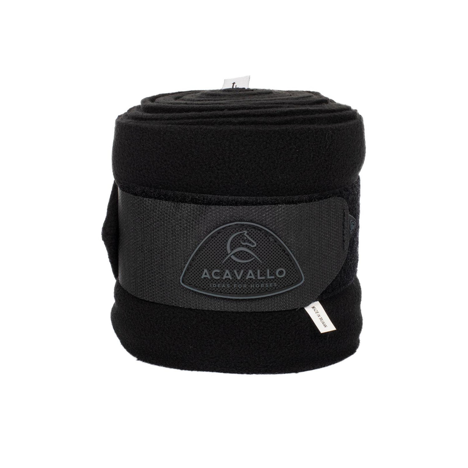 Acavallo Fleece Exercise Bandages Hook-And-Loop Closure Fastening #colour_black