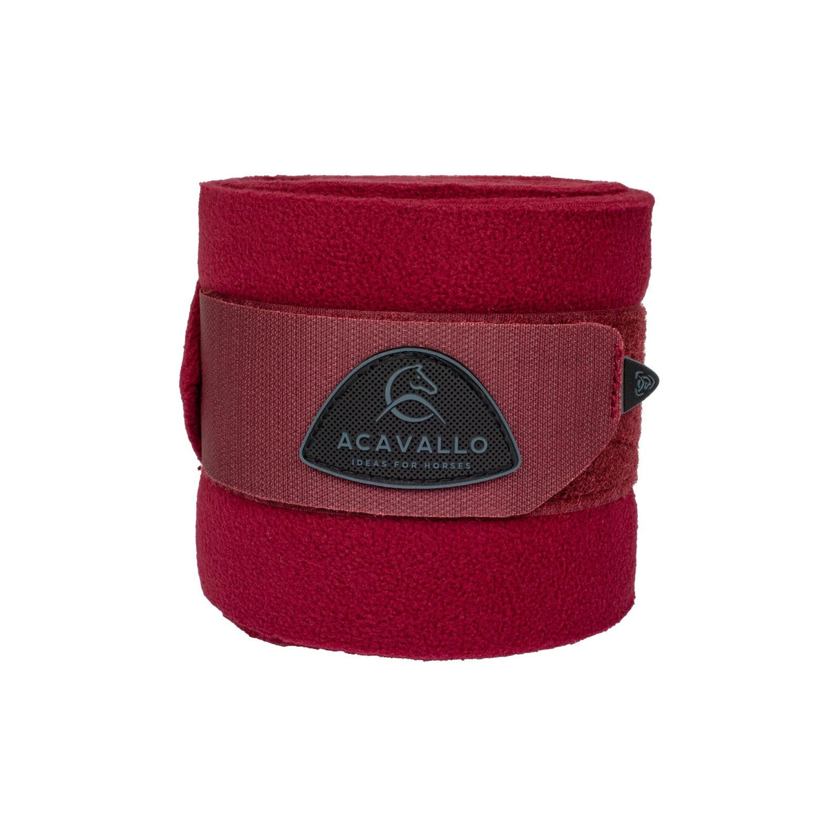 Acavallo Fleece Exercise Bandages Hook-And-Loop Closure Fastening #colour_burgundy