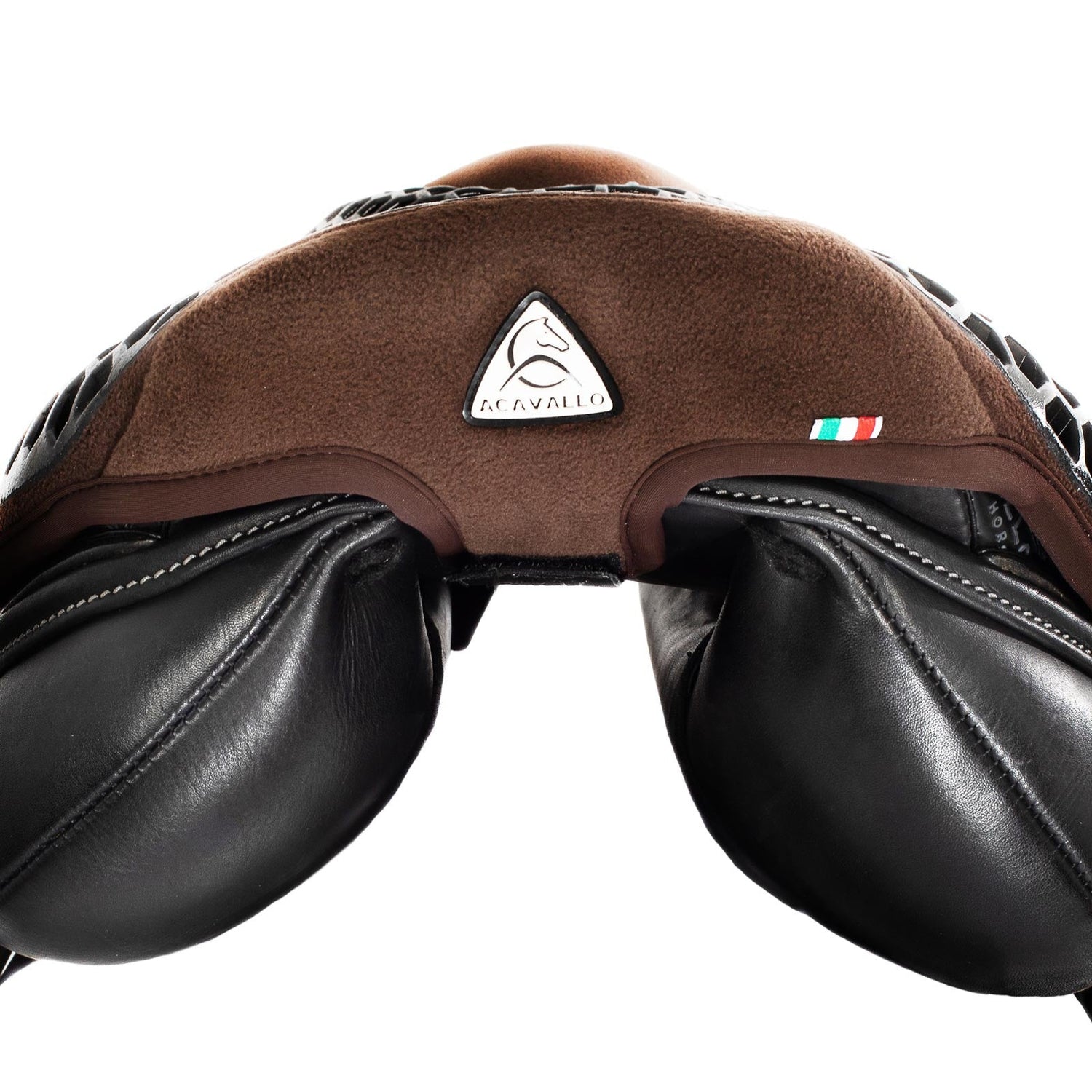 Acavallo Ortho-Pubis Seat Saver Jumping Hexagonal Gel-Out Dri-Lex 20mm #colour_brown