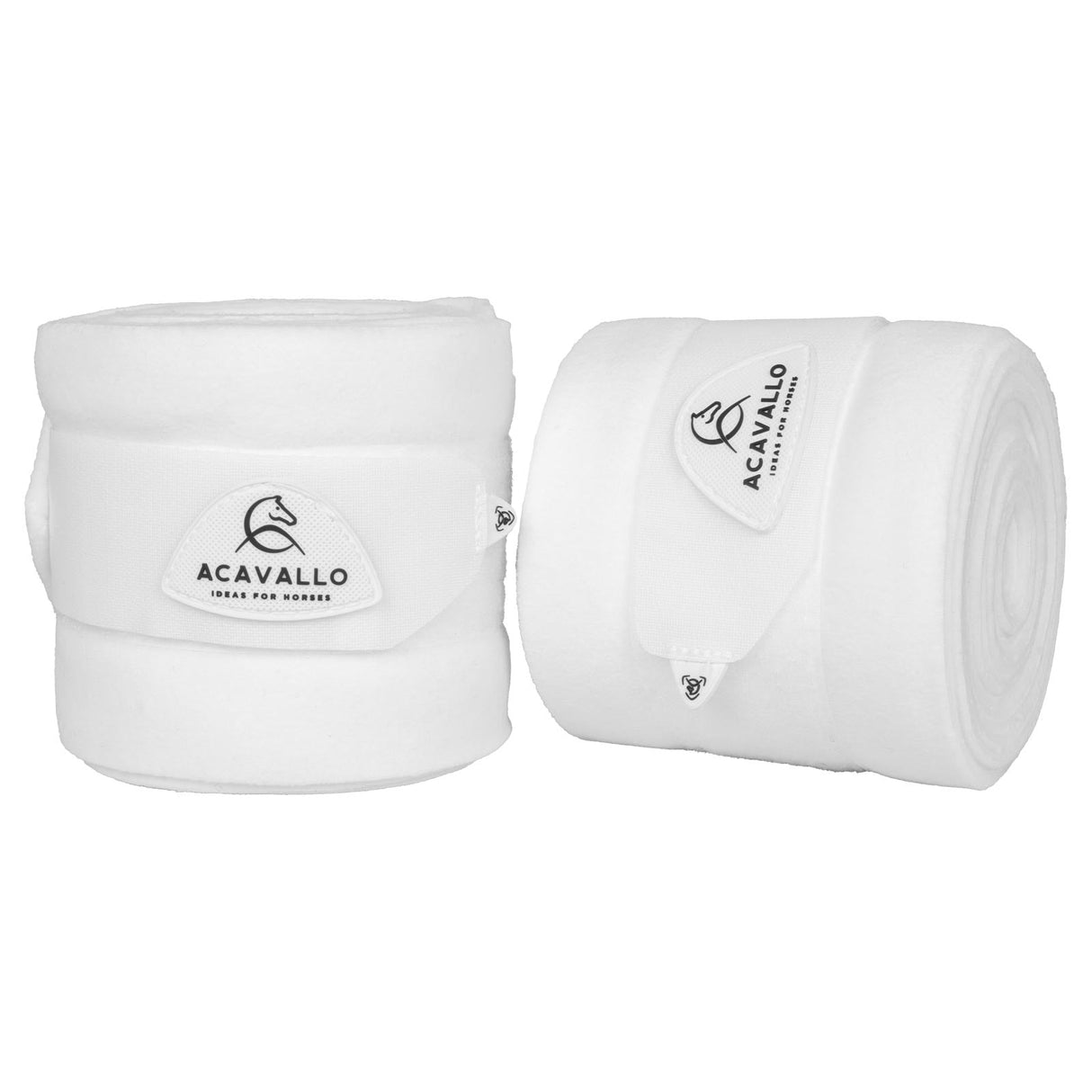 Acavallo Fleece Exercise Bandages Hook-And-Loop Closure Fastening #colour_white