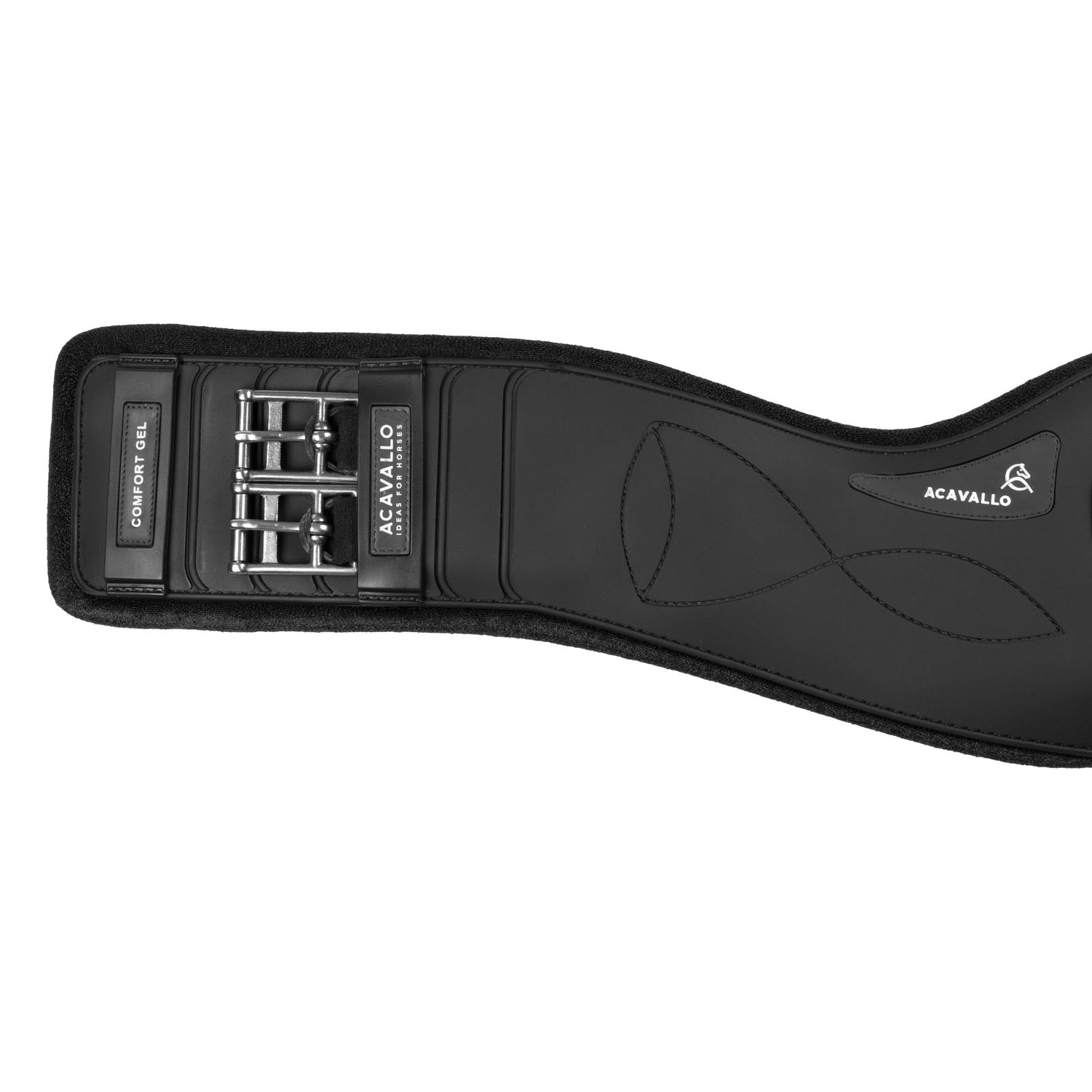 Acavallo Anatomical Dressage Girth Gel Pvc #colour_black