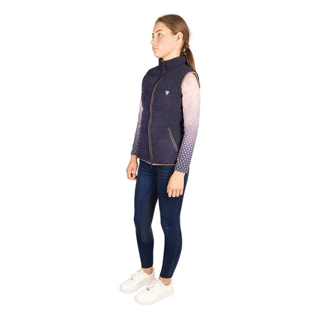 Hy Equestrian Elevate Country Mizs Teddy Fleece Gilet #colour_navy