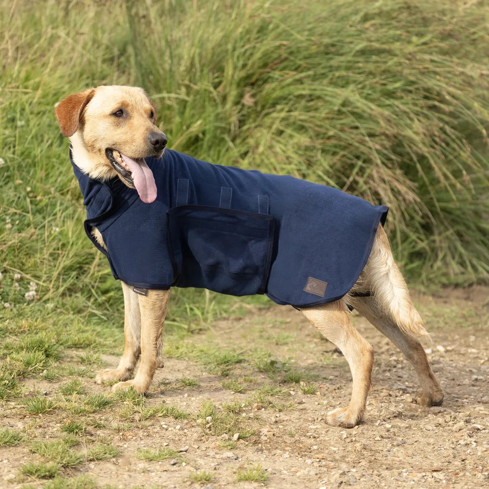 Benji & Flo Classic Drying Dog Robe #colour_navy