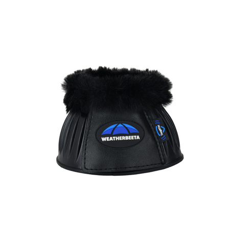 Weatherbeeta Tough-Tec Prime Fleece Trim Rubber Bell Boots #colour_black-black