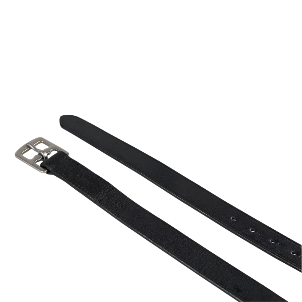 Equestro Chrome Stirrups Leather #colour_black