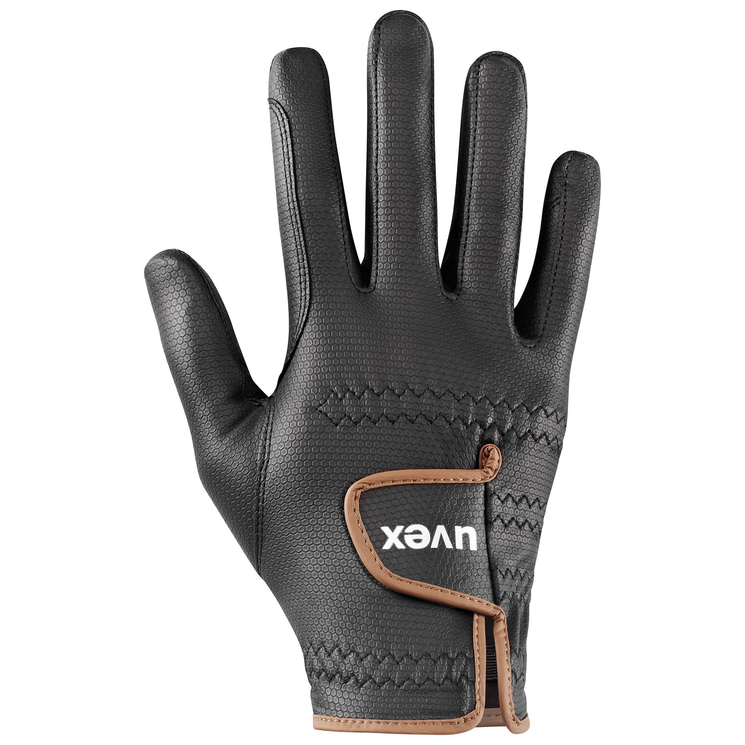 Uvex Topstyle Riding Gloves #colour_black-caramel