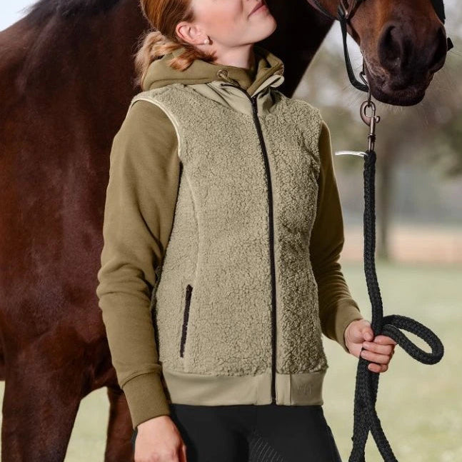 E.L.T Rotterdam Fleece Vest #colour_beige-grey