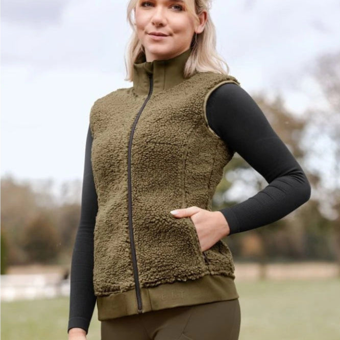 E.L.T Rotterdam Fleece Vest #colour_khaki-green