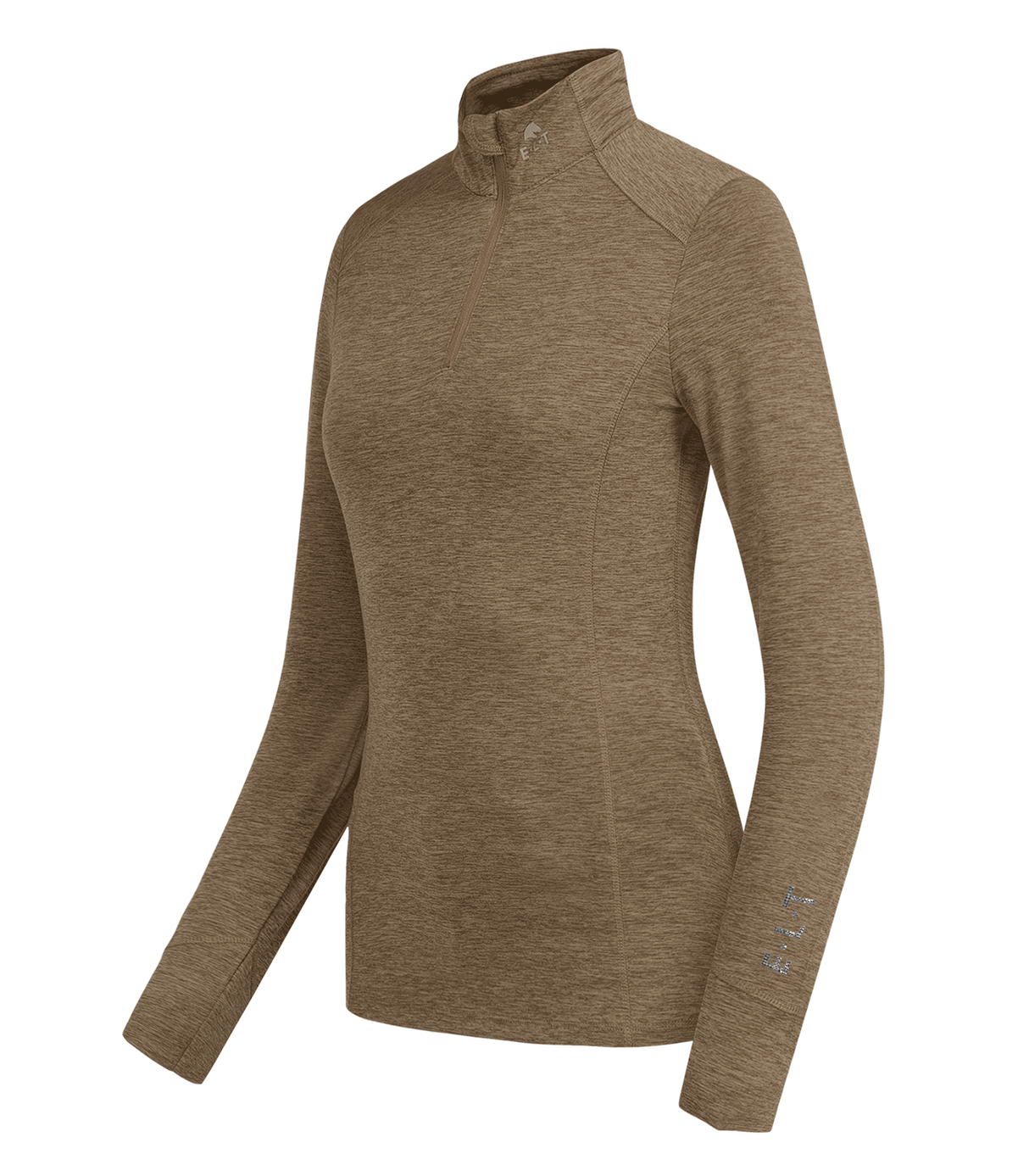 E.L.T Ladies Milano Functional-Zip Shirt #colour_cappuccino-melange