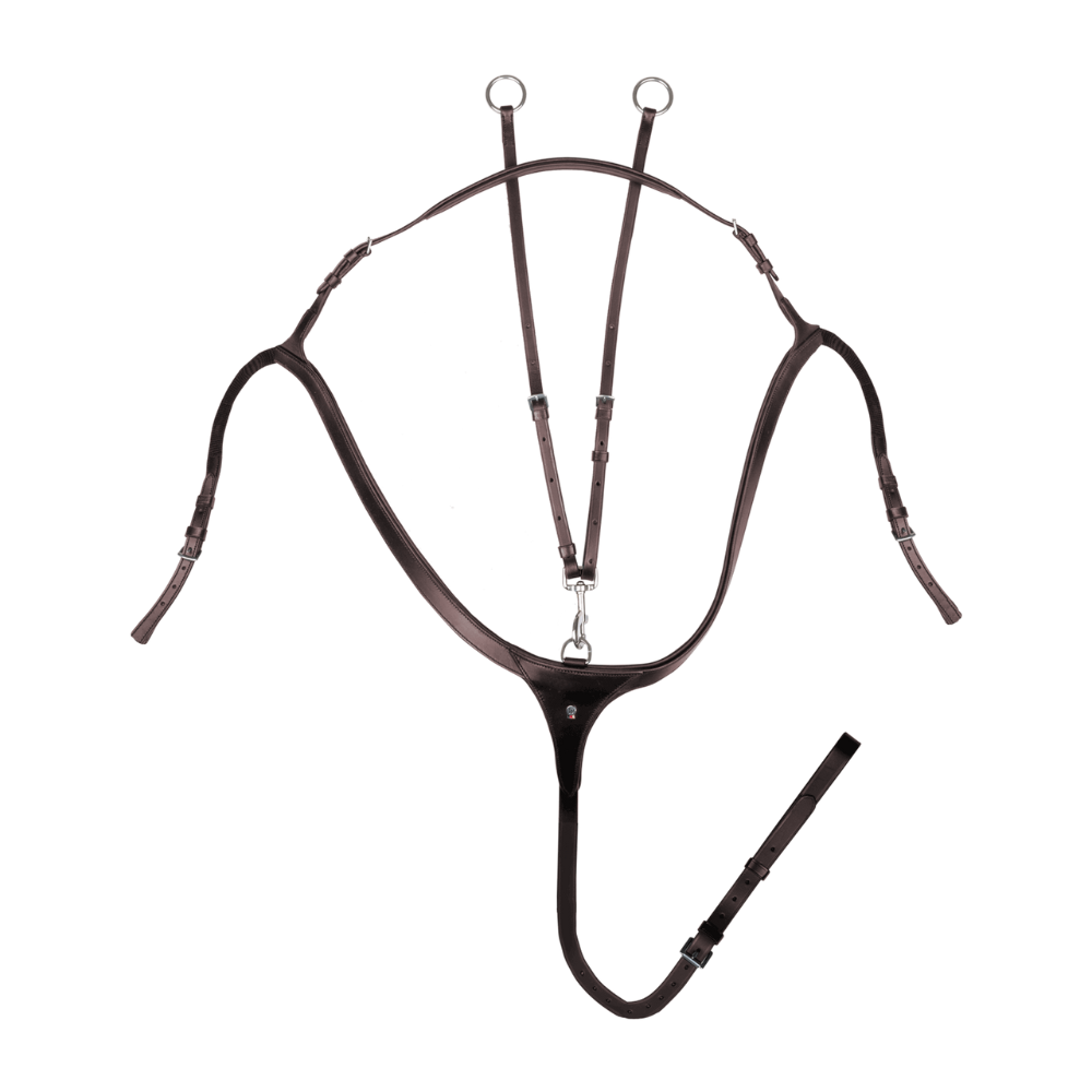 Waldhausen X-Line Breastplate with Long Bridge #colour_brown