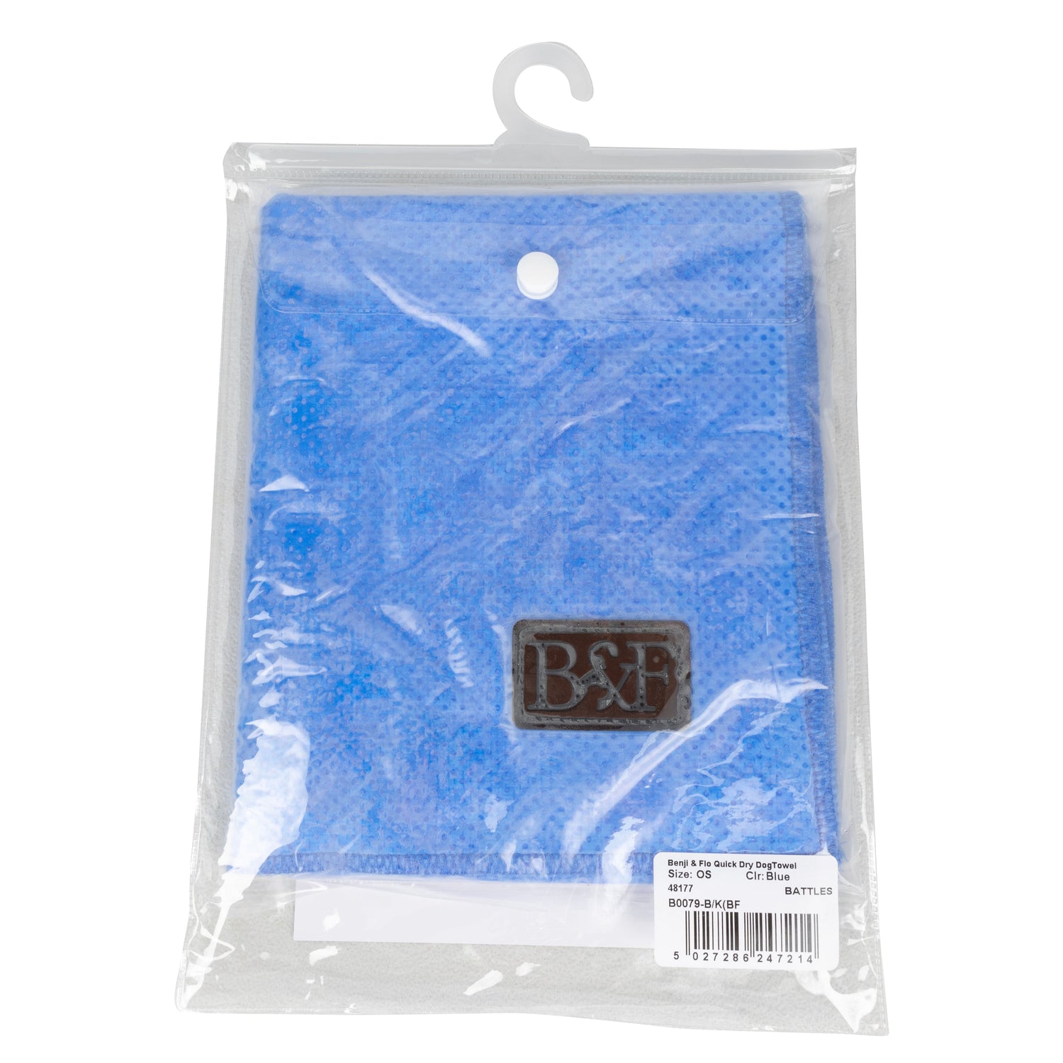 Benji & Flo Quick Dry Dog Towel #colour_blue