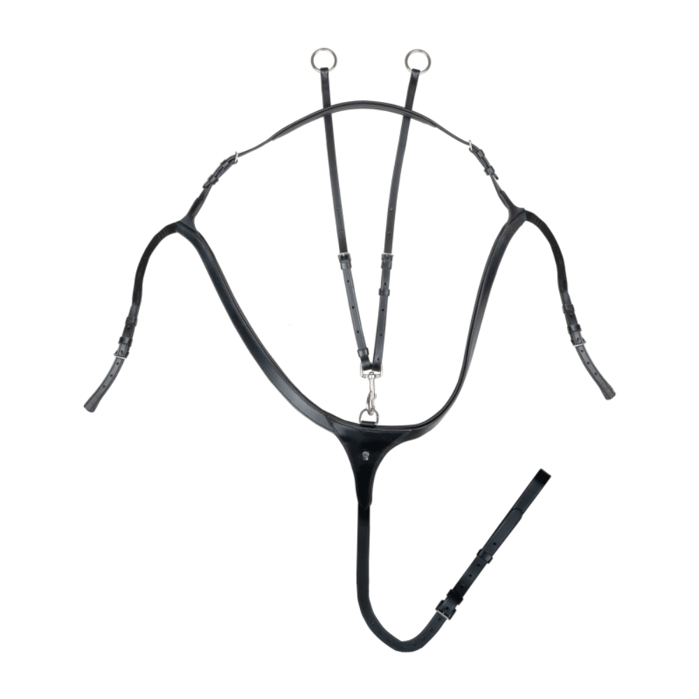 Waldhausen X-Line Breastplate with Long Bridge #colour_black