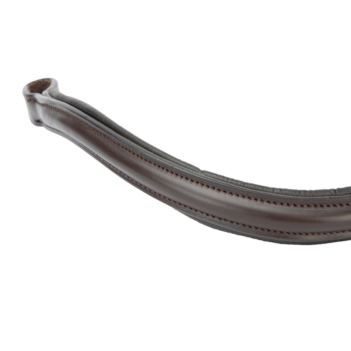 Shires Velociti Lusso Curved Browband #colour_havana