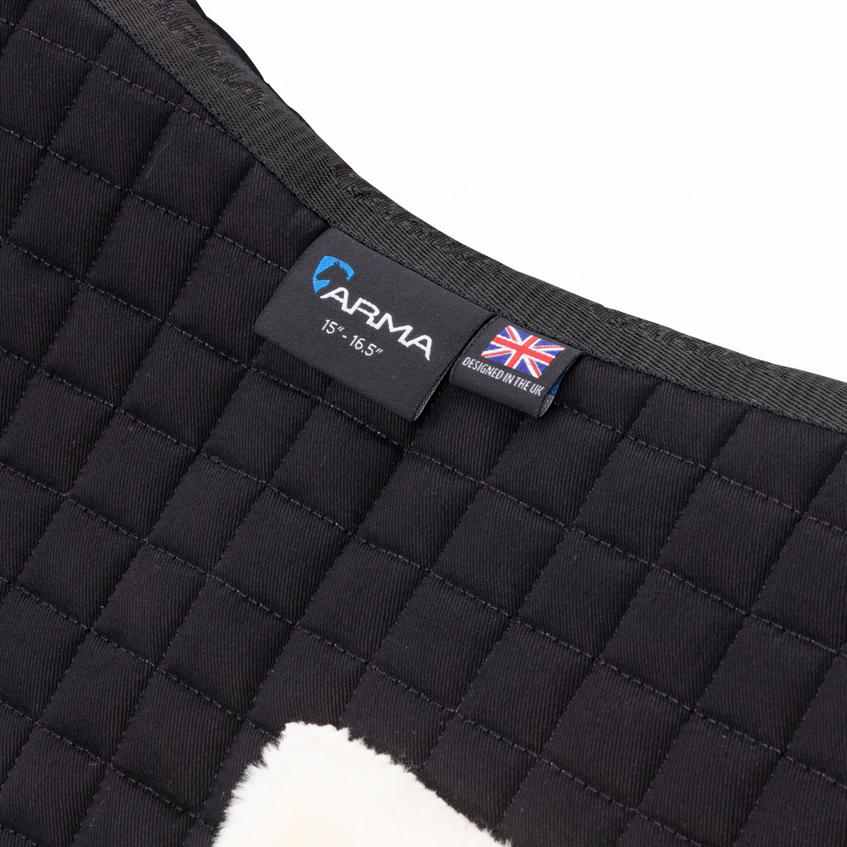 Shires ARMA Deluxe Cotton Half Pad #colour_black-natural