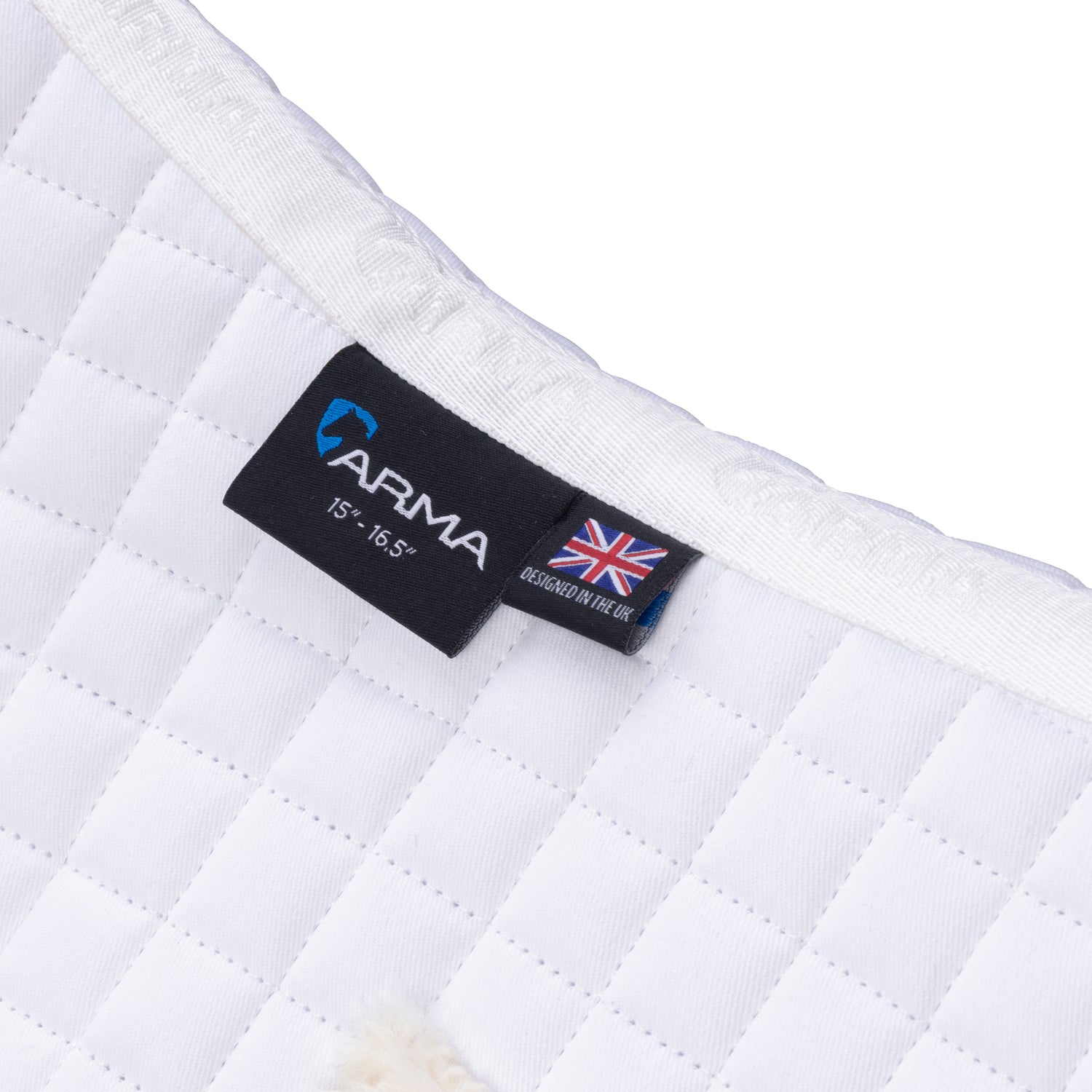 Shires ARMA Deluxe Cotton Half Pad #colour_white-natural
