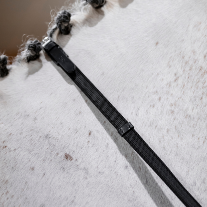 Horseware Ireland Rubber Grip Continental Reins #colour_black