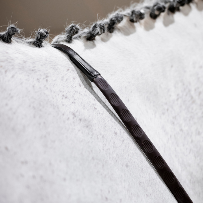 Horseware Ireland Thumb Grip Rubber Reins #colour_brown