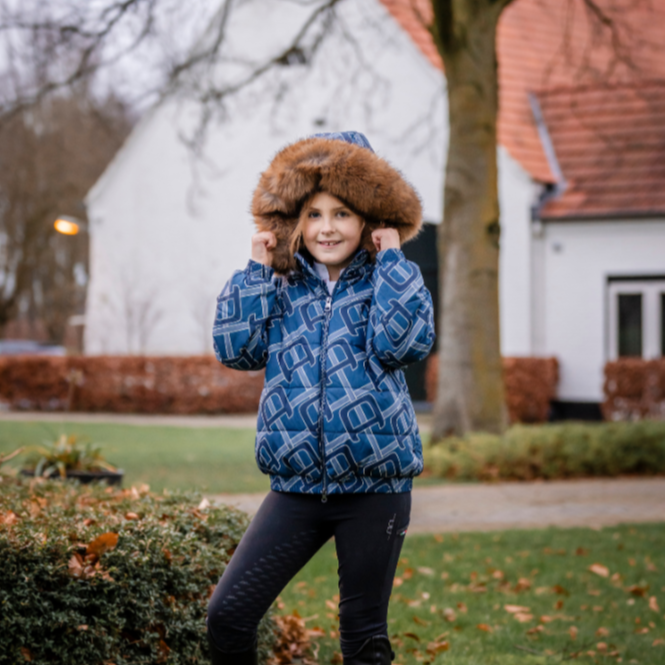 Alessandro Albanese Children's Zia Puffer Coat #colour_navy-multi