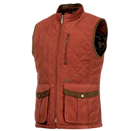 Baleno Thames Mens Stylish Quilted Bodywarmer #colour_brick