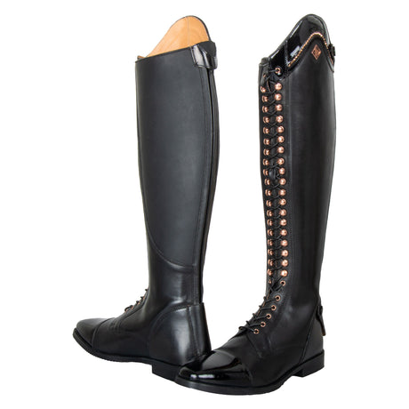 Imperial Riding Olania Wide Dressage Riding Boots #colour_black-lack-rose