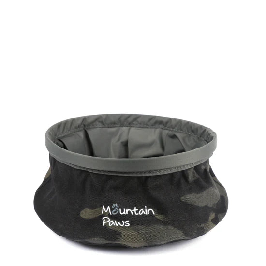 Mountain Paws Collapsible Dog Water Bowl #colour_camo
