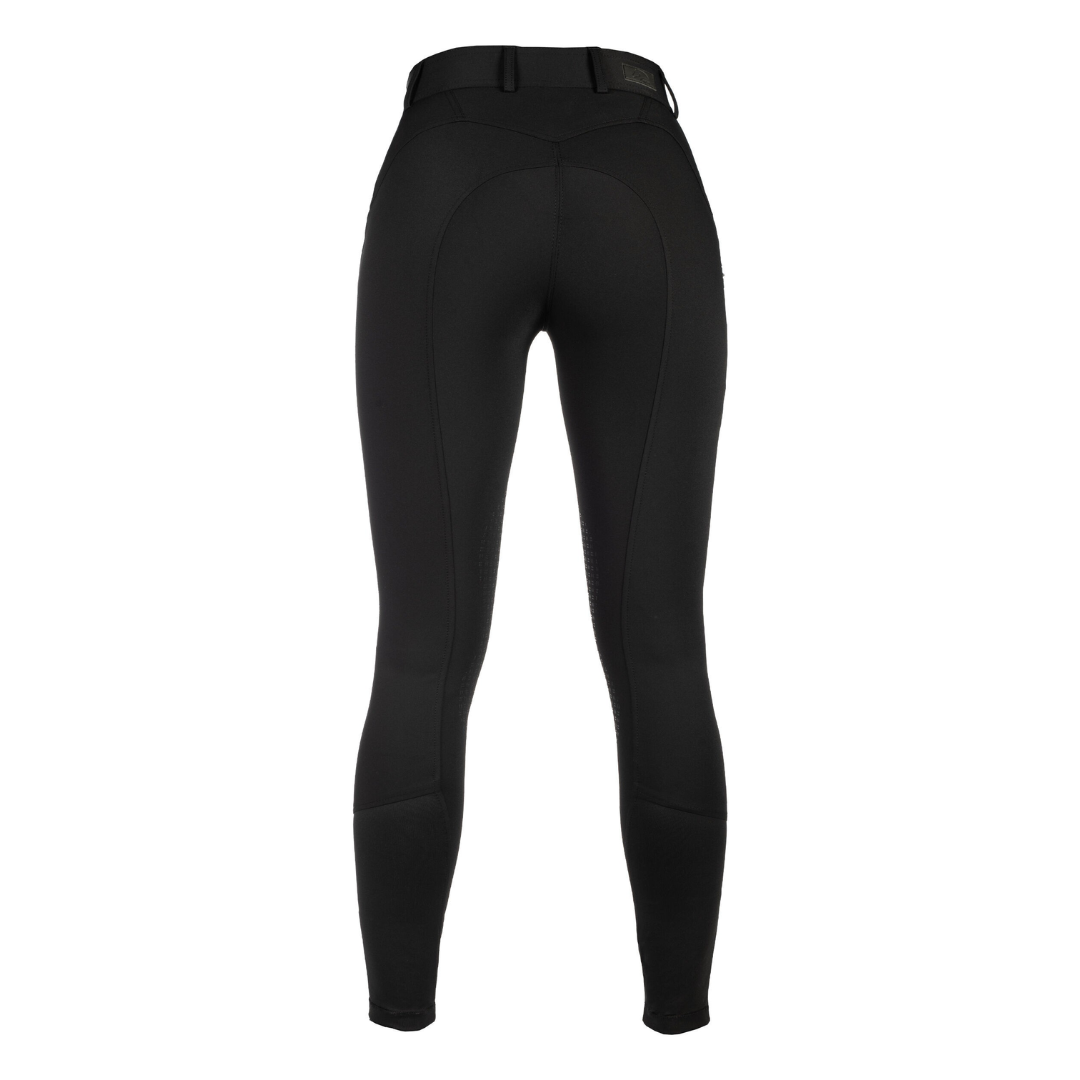 HKM Women's Knee Patch Breeches -Ari Mid Rise- #colour_black