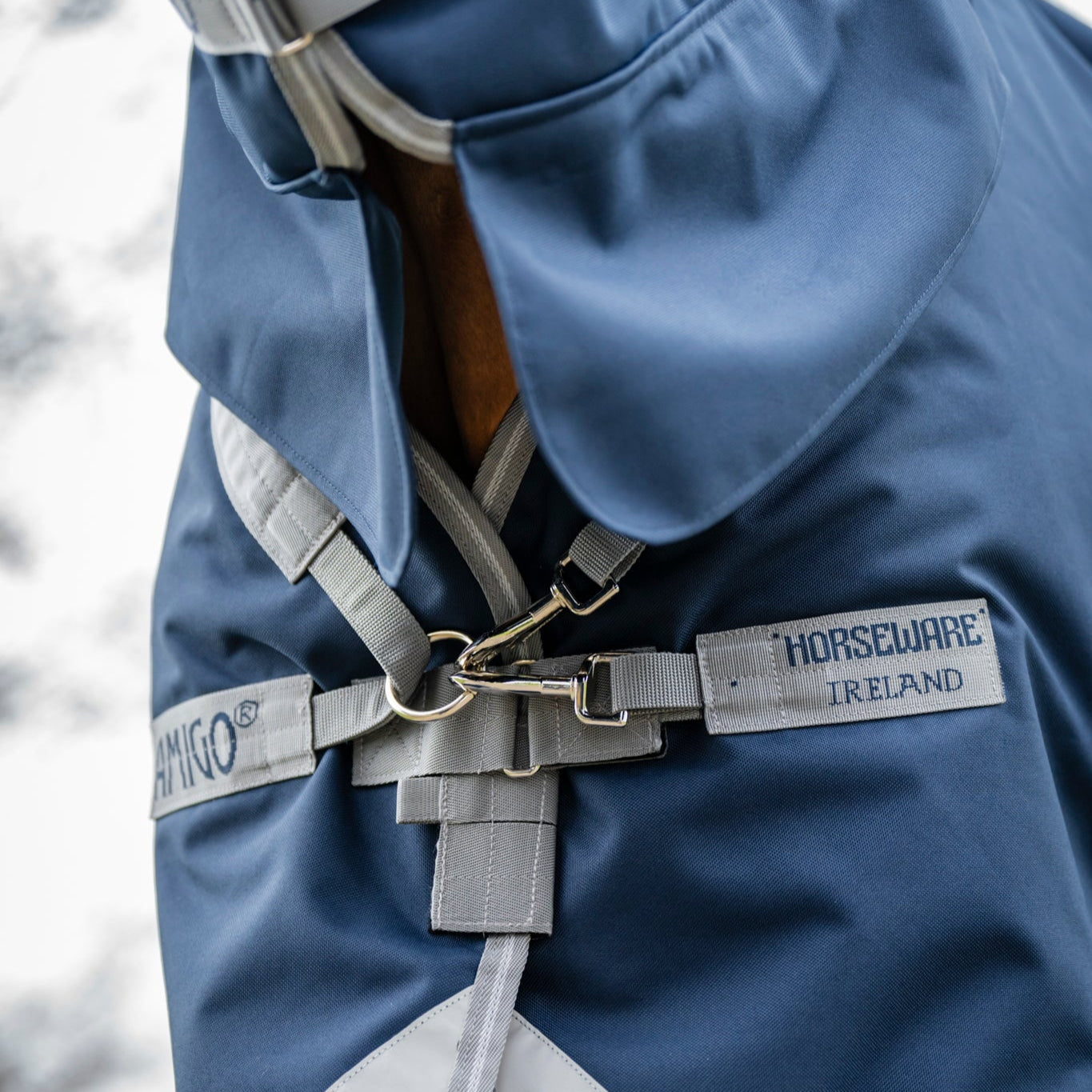 Horseware Ireland Amigo 1200D Integrated 250g Turnout Rug #colour_navy-titanium-grey-silver
