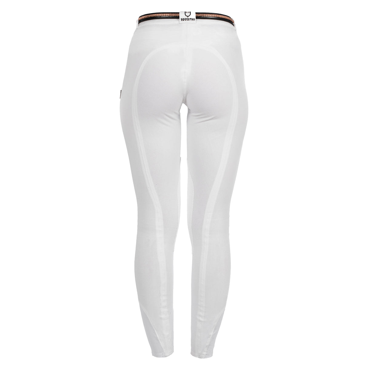 Equestro Selene Model Woman Breeches In Stretch Cotton #colour_white