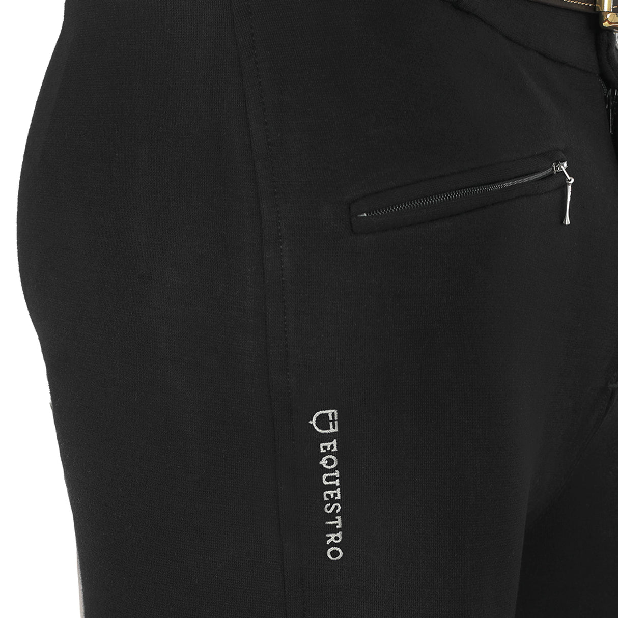 Equestro Crono Model Man Breeches In Stretch Cotton #colour_black