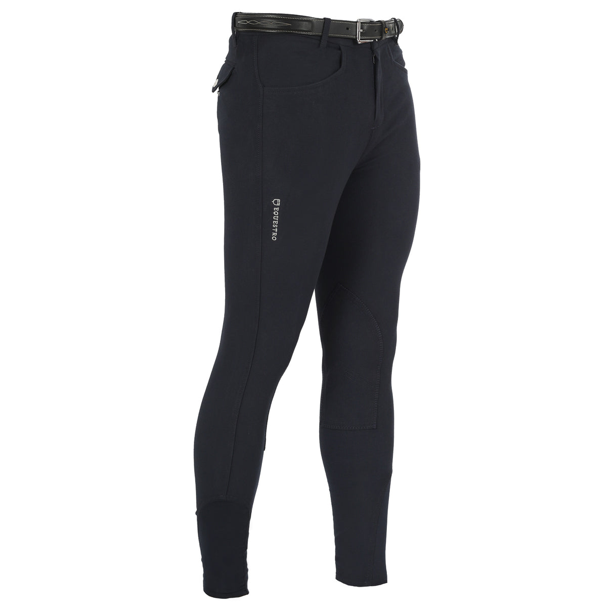 Equestro Crono Model Man Breeches In Stretch Cotton #colour_blue