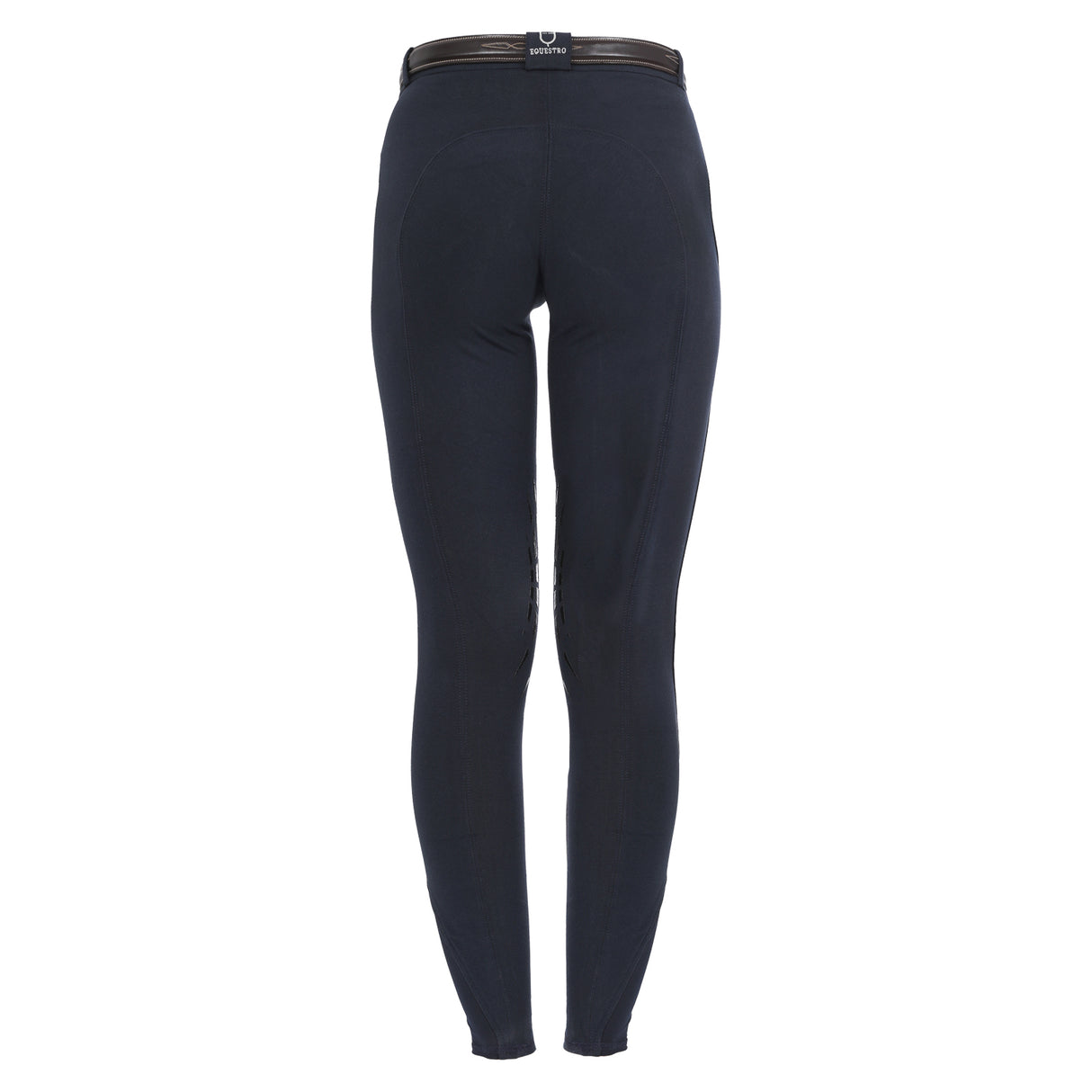 Equestro Selene Model Woman Breeches In Stretch Cotton With Grip #colour_blue