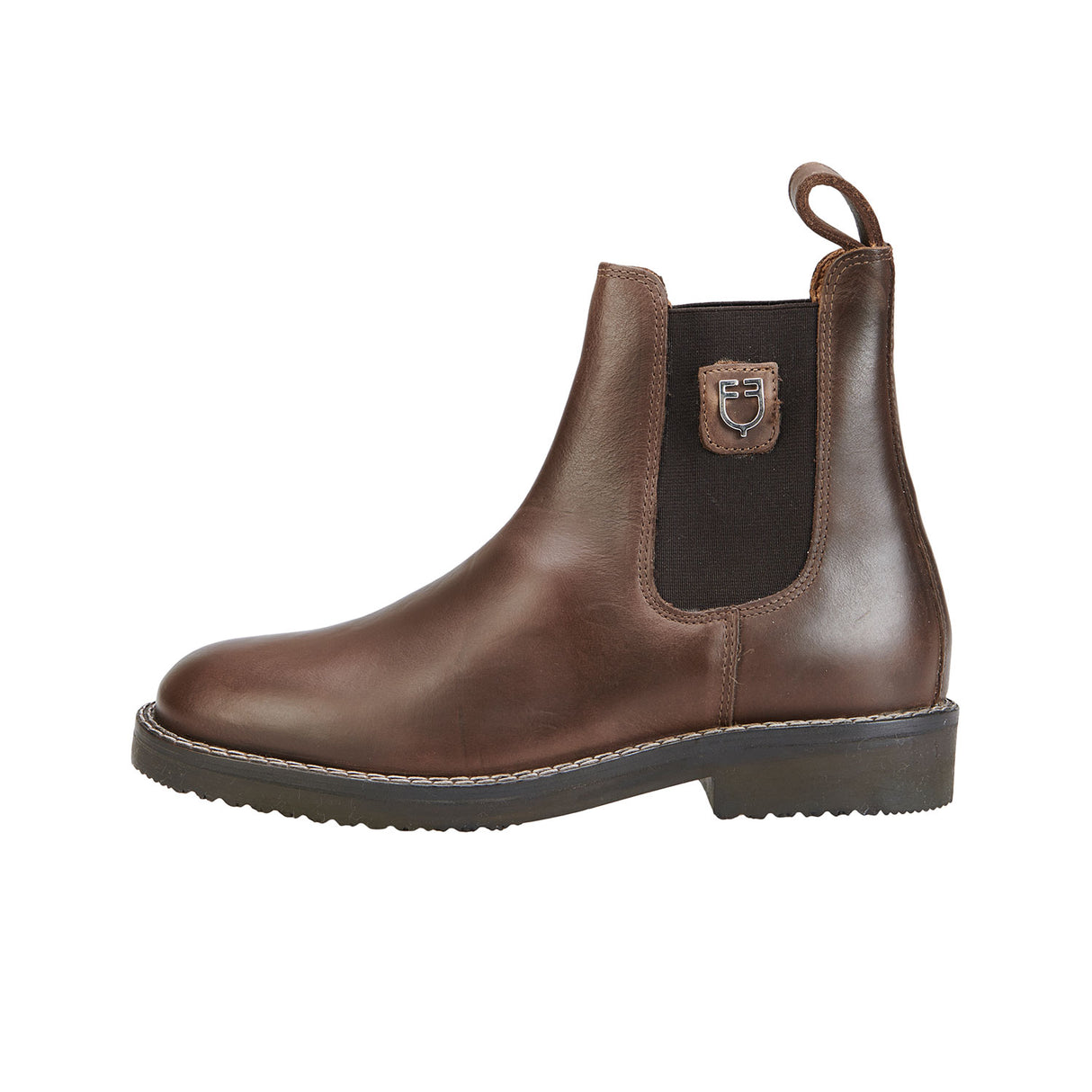 Equestro Unisex Ankle Boots With Non-Slip Rubber Sole #colour_brown