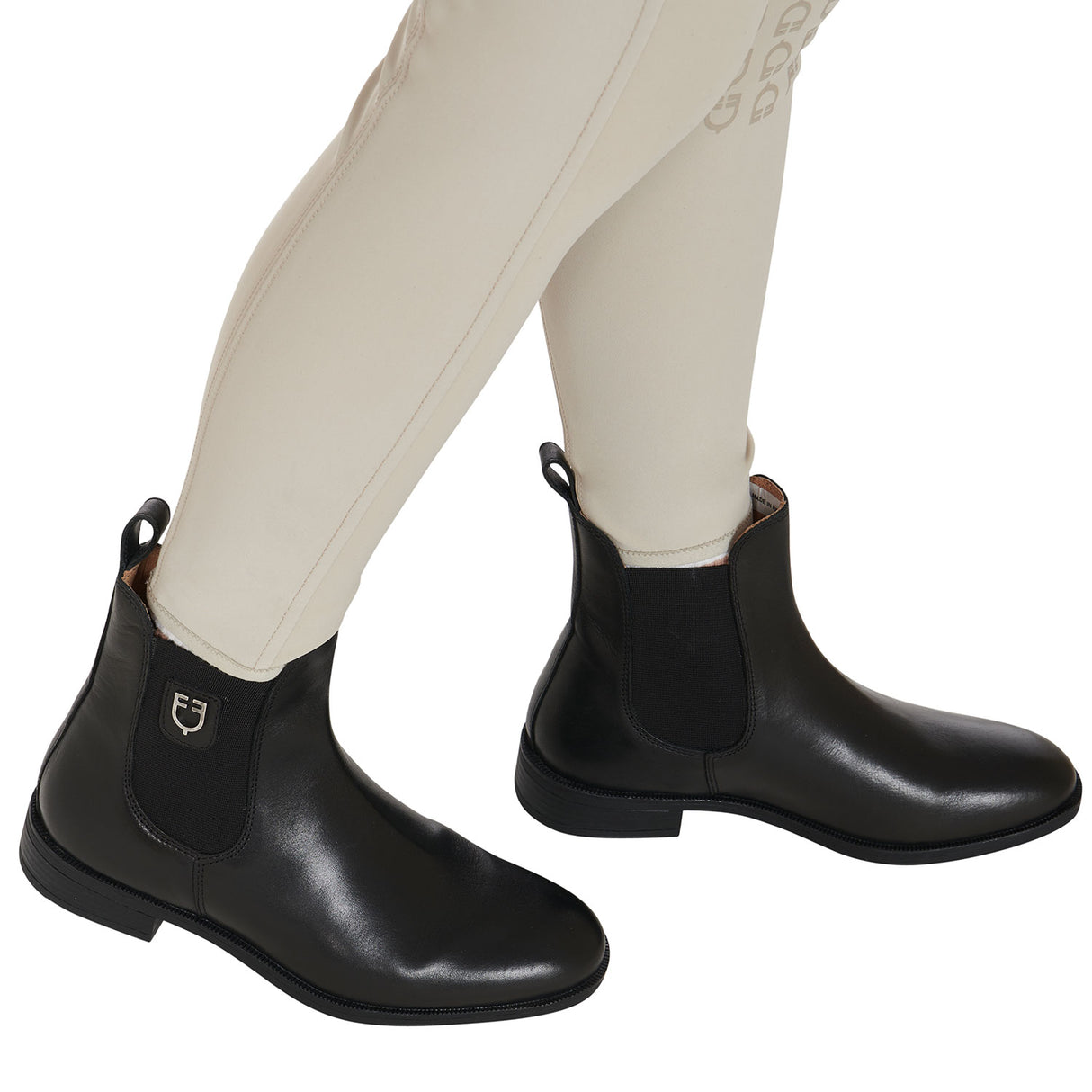 Equestro Unisex Ankle Boots With Side Elastics #colour_black