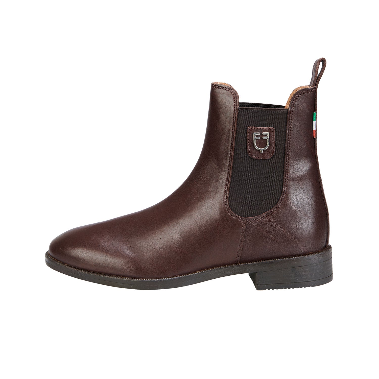 Equestro Unisex Ankle Boots With Side Elastics #colour_brown