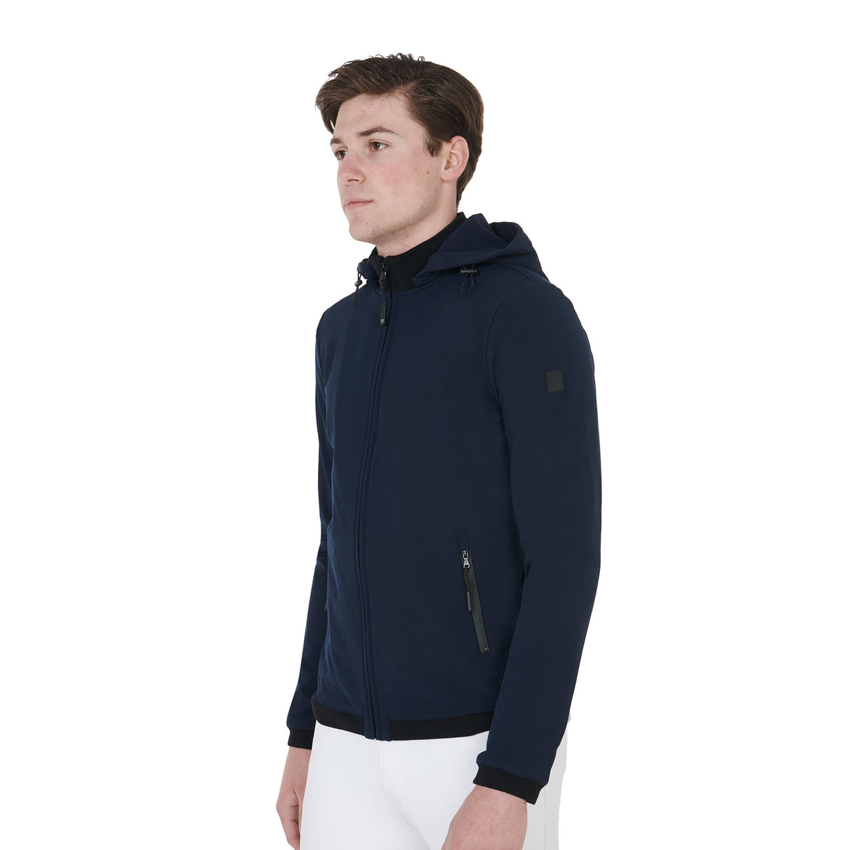 Equestro Men's Slim Fit Softshell Jacket With Internal Fleece #colour_blue