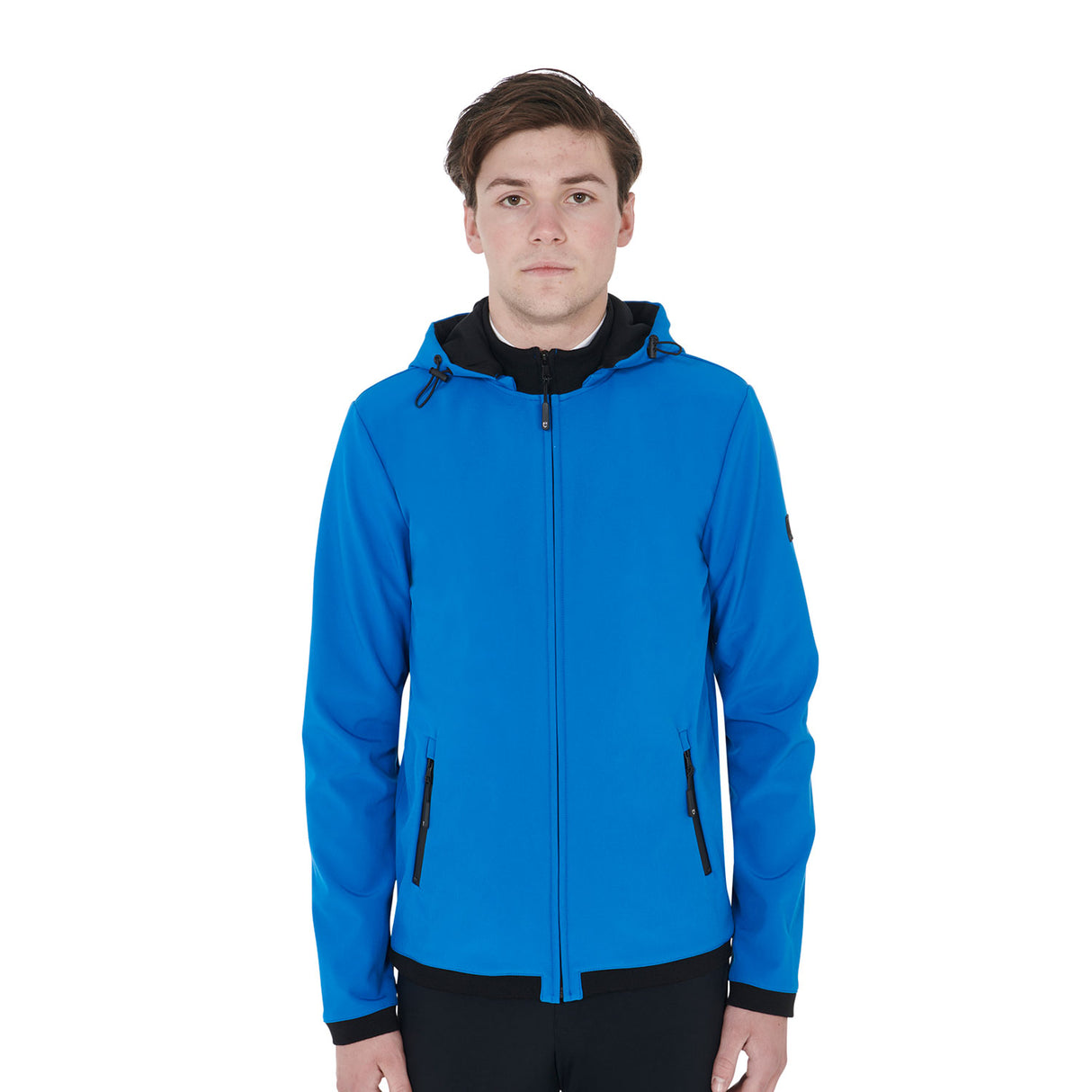 Equestro Men's Slim Fit Softshell Jacket With Internal Fleece #colour_royal-blue