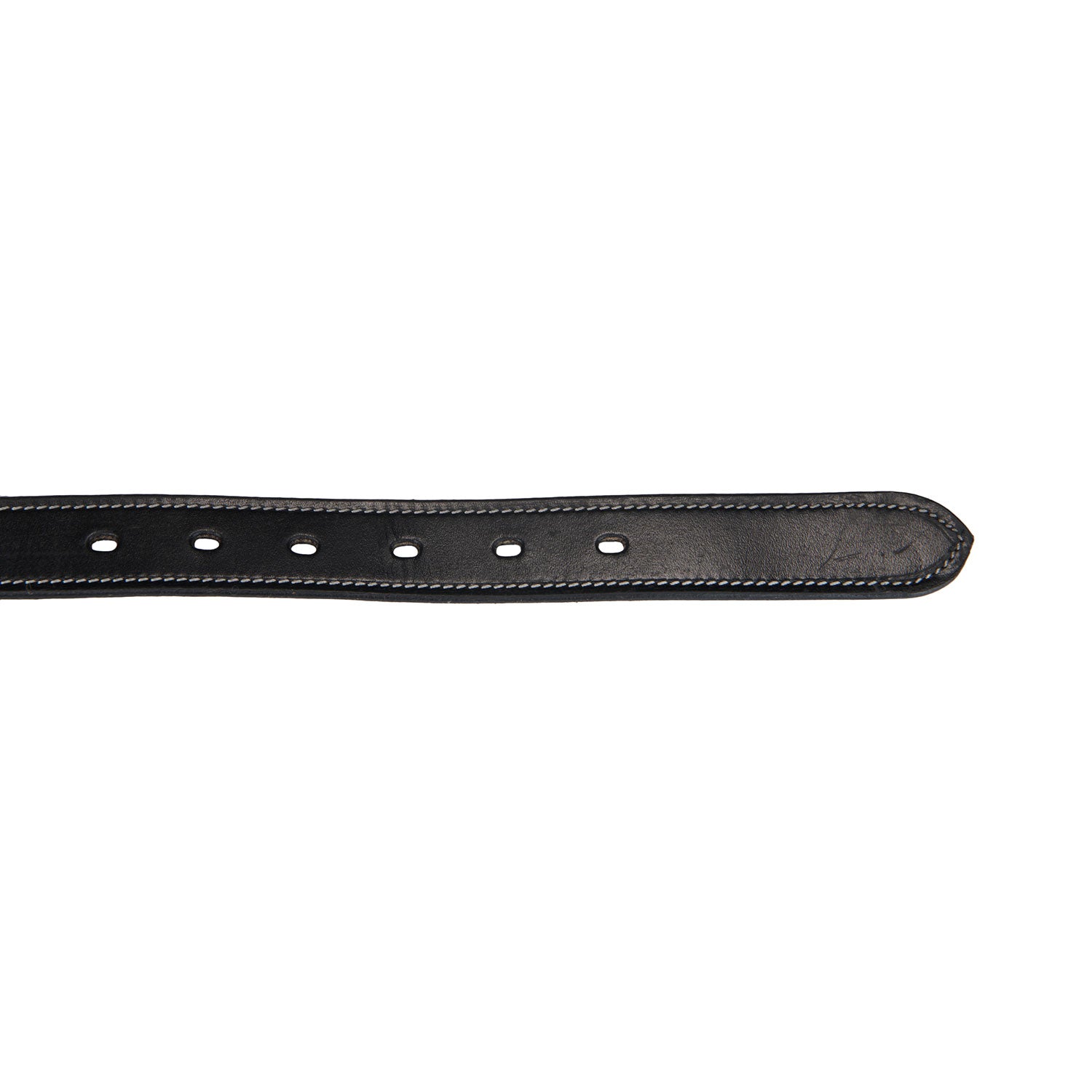 Equestro Leather Belt With Handcrafted Embroidery #colour_black
