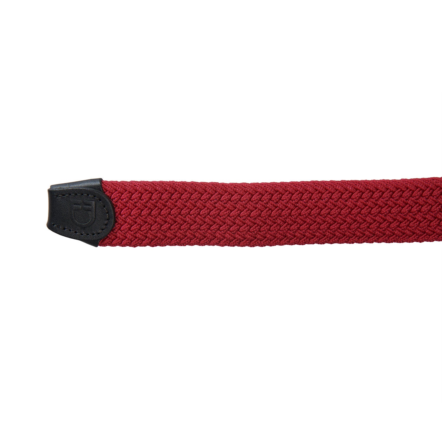 Equestro Elasticized Belt Crossed Pattern #colour_burgundy