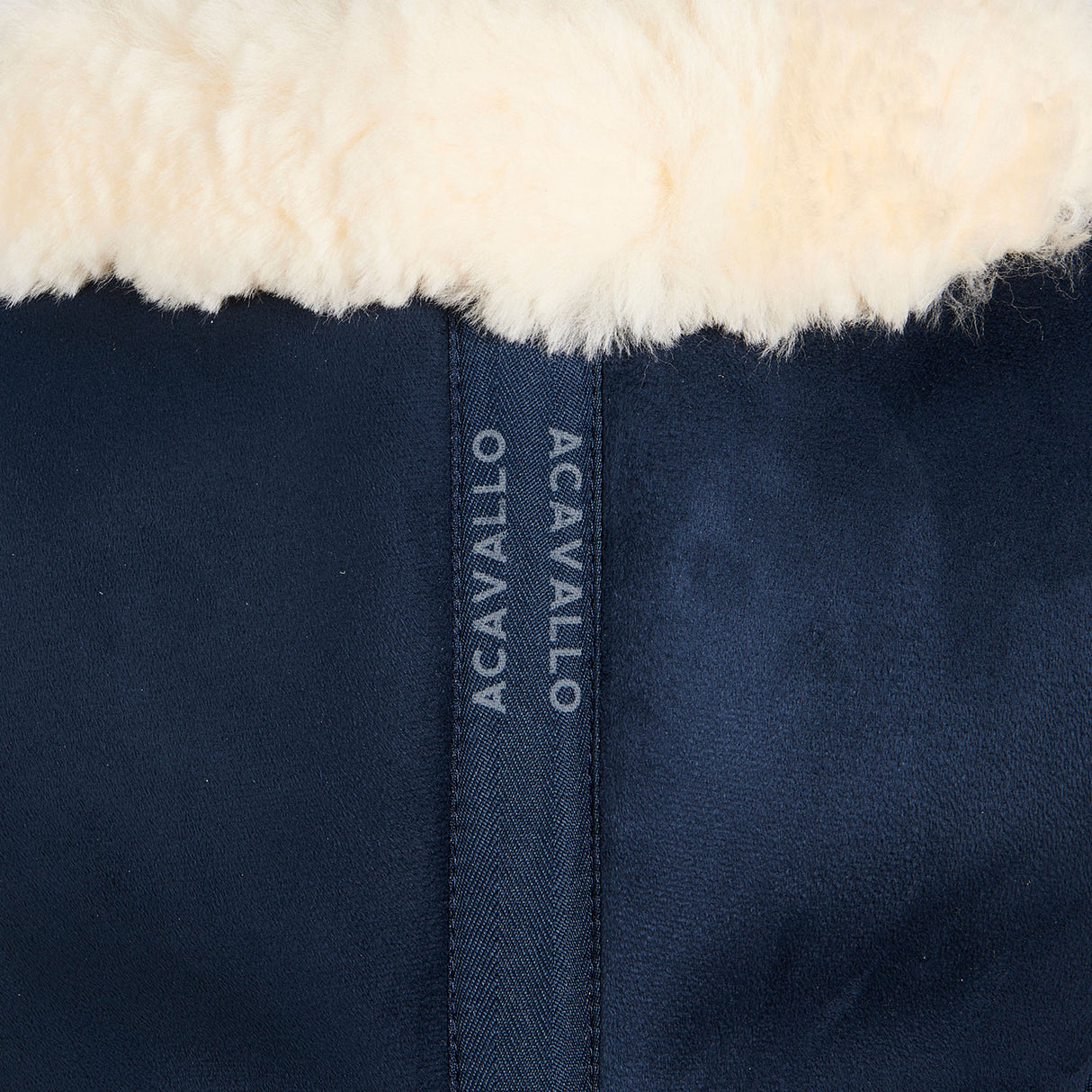 Acavallo Pad MF-S JCCS-S CW-CS Suede Cut-Out Sheepskin Flat #colour_blue-natural