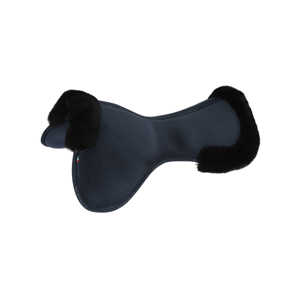 Acavallo Pad MF-S JCCS-S CW-CS Suede Cut-Out Sheepskin Flat #colour_blue-black