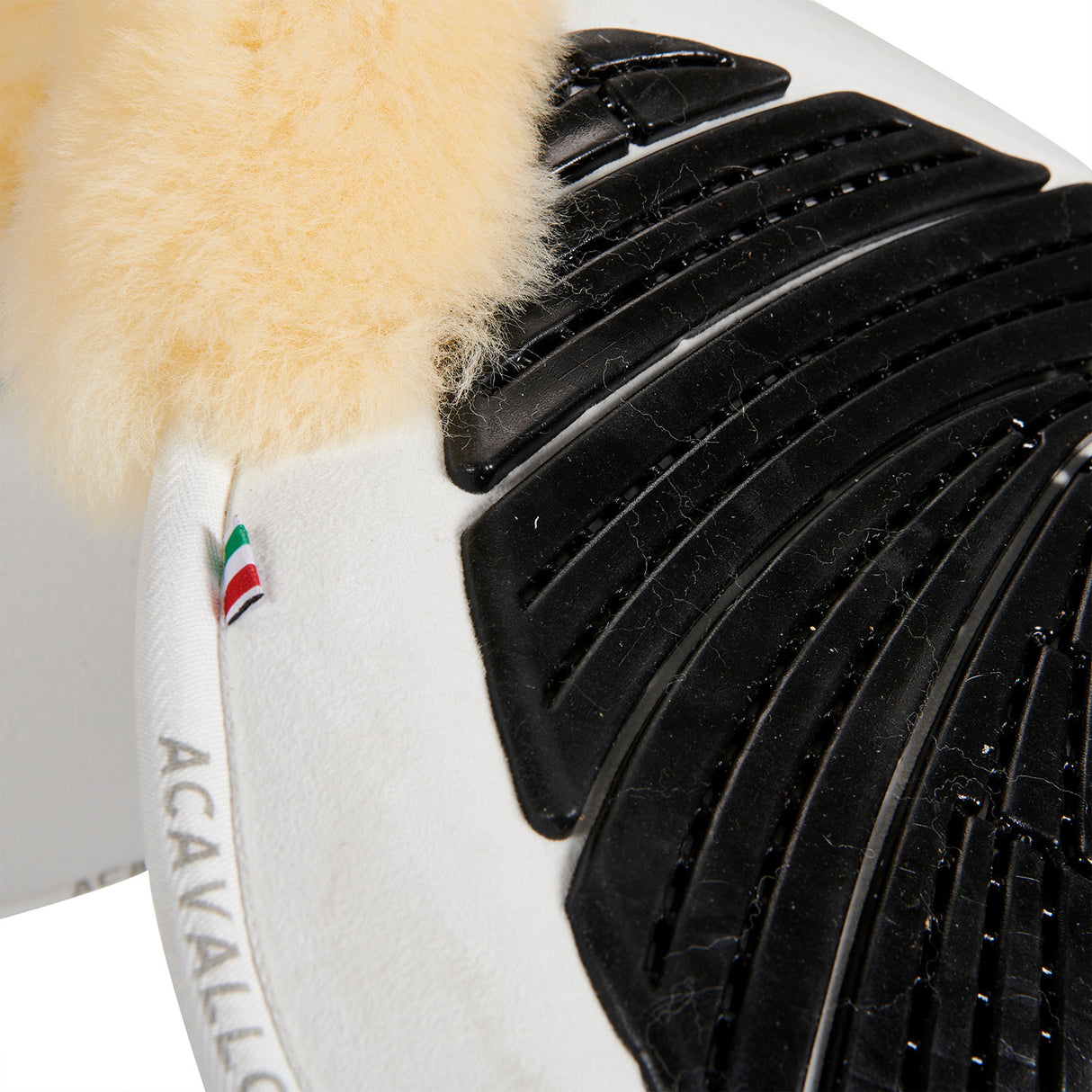 Acavallo Pad Mf-S Jccs-S Cw-Cs Suede Cut-Out Sheepskin Gel Grip Flat
#colour_white-natural